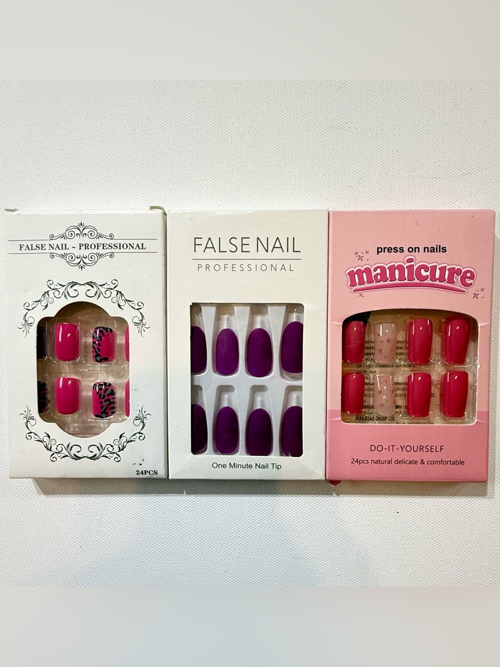 Bundle Assorted Colors Designs Press On Nails, 22 Different Boxes All New - Picture 6 of 8